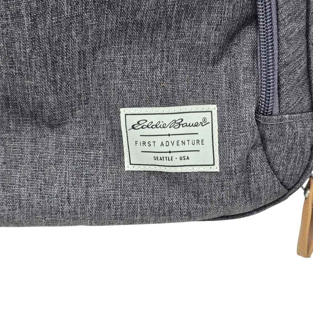Eddie Bauer First Adventure Diaper Bag Backpack Gray Insulated Pocket